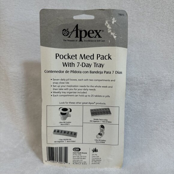 Pocket Med Pack with 7-Day Tray, 1 Tray Imperfect Packaging Brand New - Picture 2 of 8